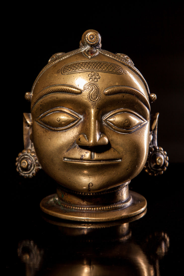 Jameson J Wood A Brass Head with Plaited Topknot, 1770