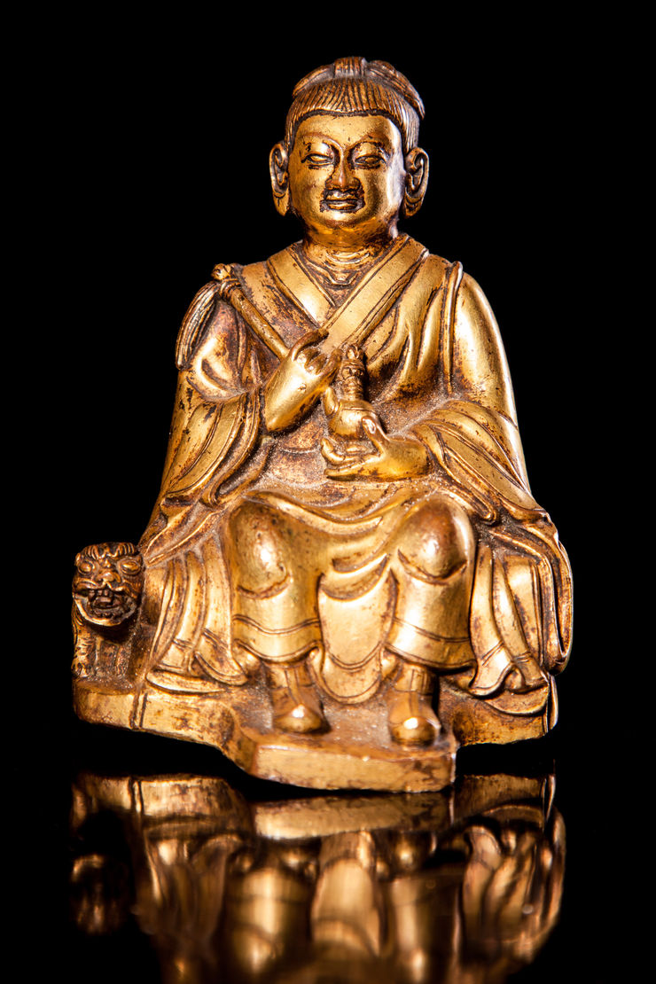 Jameson J Wood Gilt Bonze Figure of Upasaka Dharmatala, 1600 – 17th Century