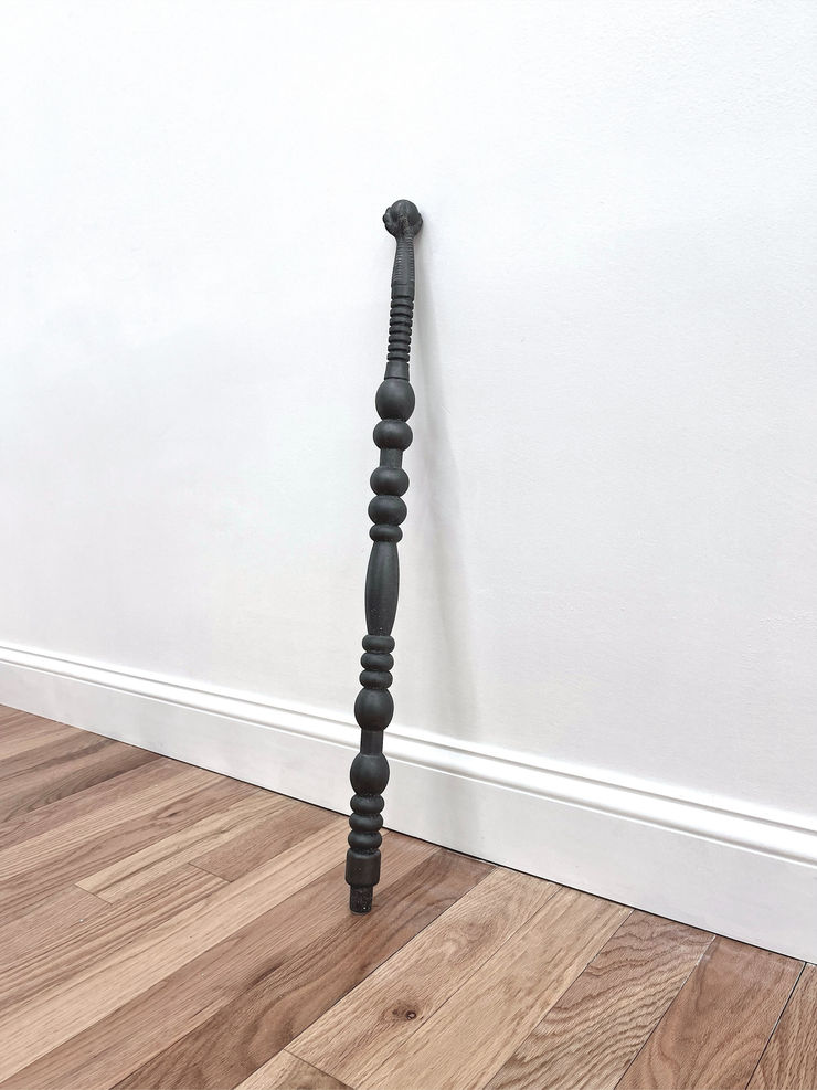 Gordon Hall, Graphite Covered Leg (Turned), 2024