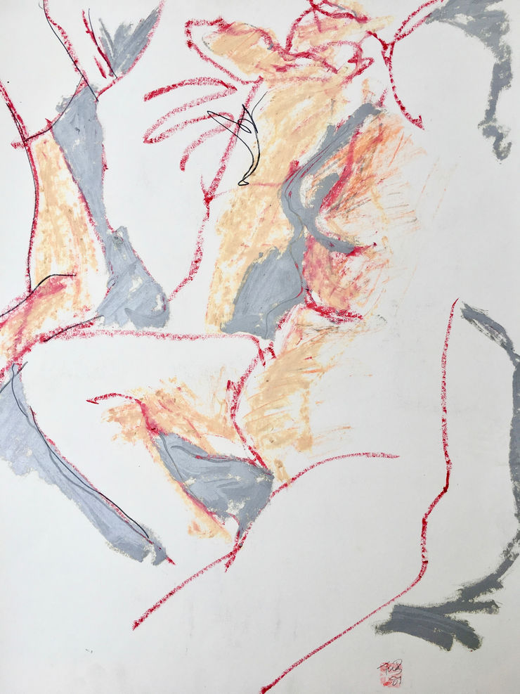 Freeman W. Butts, Untitled Studio Artwork by Freeman W. Butts (1928-1998)