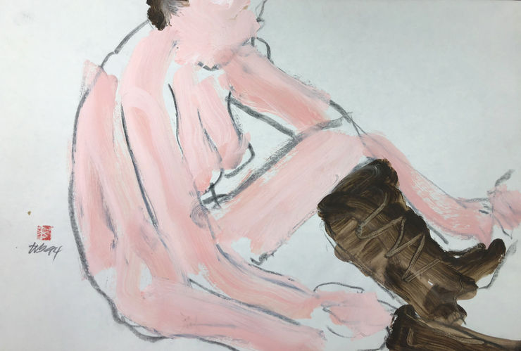 Freeman W. Butts, Figurative Artwork by Freeman W. Butts (1928-1998), 1990s