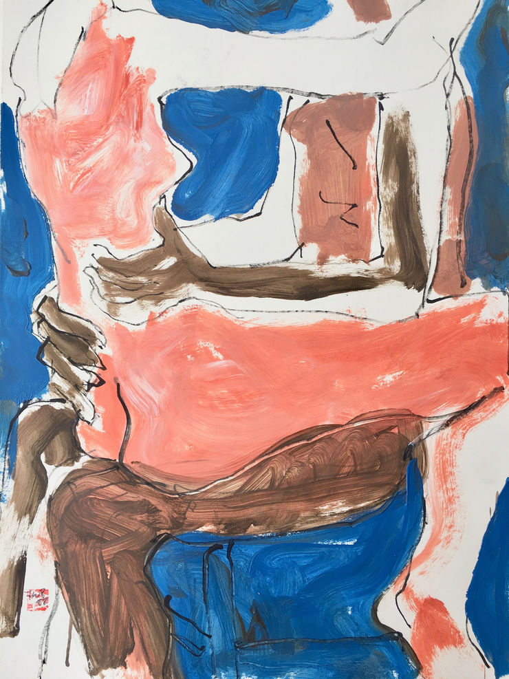 Freeman W. Butts, Untitled Studio Artwork by Freeman W. Butts (1928-1998)