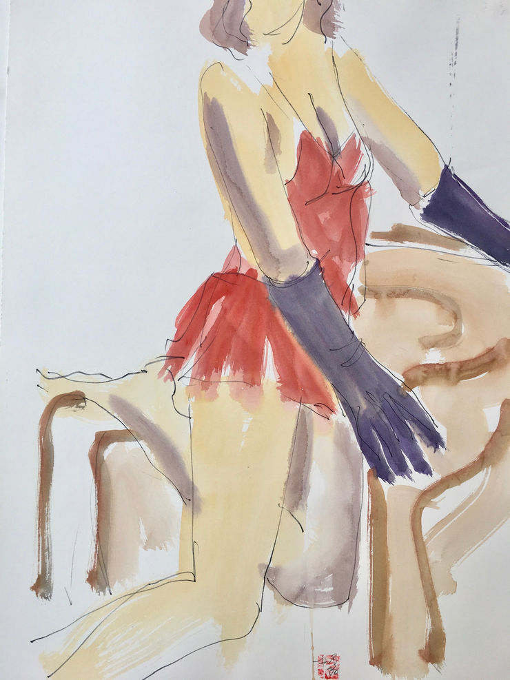 Freeman W. Butts, Untitled Studio Artwork by Freeman W. Butts (1928-1998)