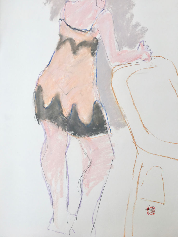 Freeman W. Butts, Untitled Studio Artwork by Freeman W. Butts (1928-1998)