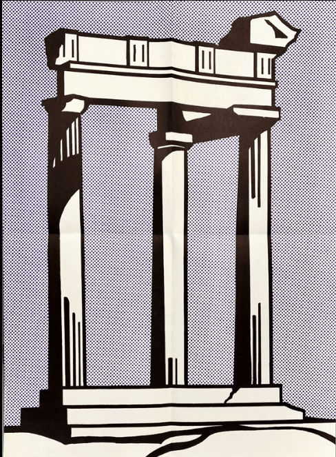 Roy Lichtenstein Temple, 1964 Exhibition poster 18 x 24 in