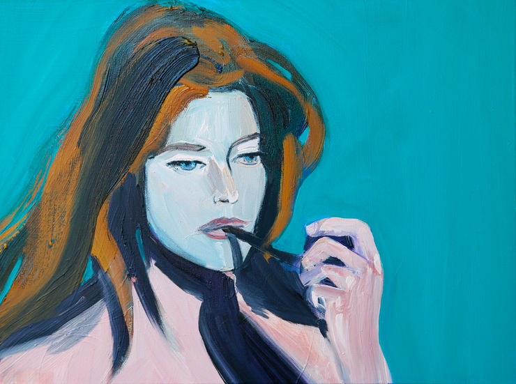 Claudia Doring Baez My Brother's Mind, Night Porter "Are You Afraid?", 2024 Oil on canvas 18 x 24 in 45.7 x 61 cm