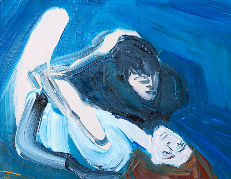 Claudia Doring Baez My Brother's Mind, Night Porter "Car Door Opens", 2024 Oil on canvas 11 x 14 in 27.9 x 35.6 cm