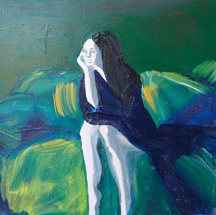 Claudia Doring Baez My Brother's Mind, Night Porter, Andrea Margaret 2, 2024 Oil on canvas 18 x 18 in 45.7 x 45.7 cm