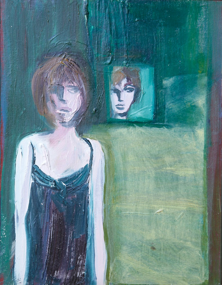 Claudia Doring Baez My Brother's Mind, Night Porter, Anastasia, 2024 Oil on canvas 14 x 11 in 35.6 x 27.9 cm