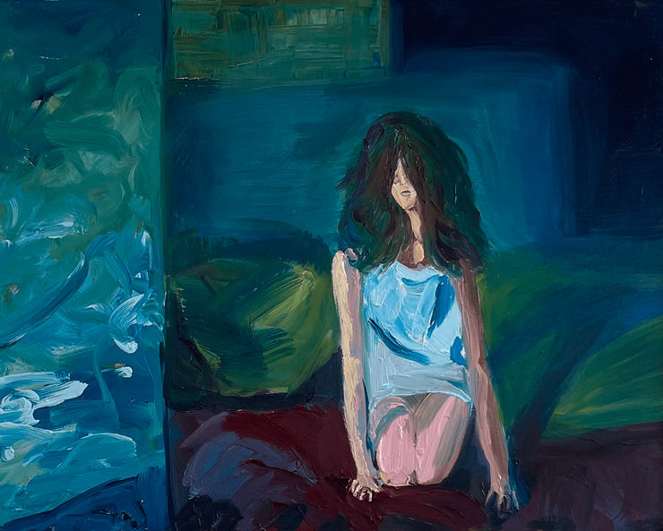 Claudia Doring Baez My Brother's Mind, Adolfo Doring - Sophia, 2024 Oil on canvas 22 x 28 in 55.9 x 71.1 cm