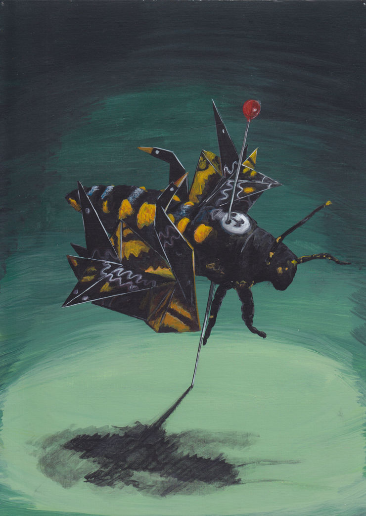 Toni van Tiel, Untitled (death's-head hawkmoth-swans), 2015