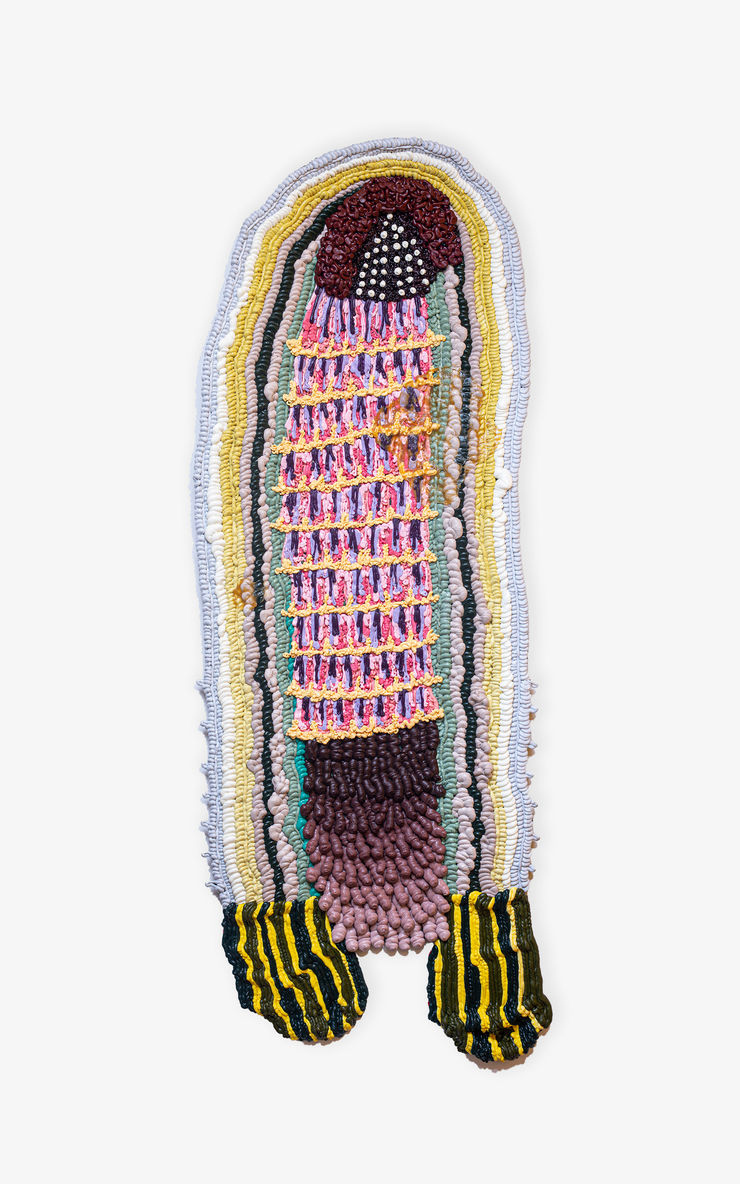 Work in silicone infused with paint by Zimbabwean artist Troy Makaza at GLAERIE FARAH FAKHRI Abidjan, Ivory Coast