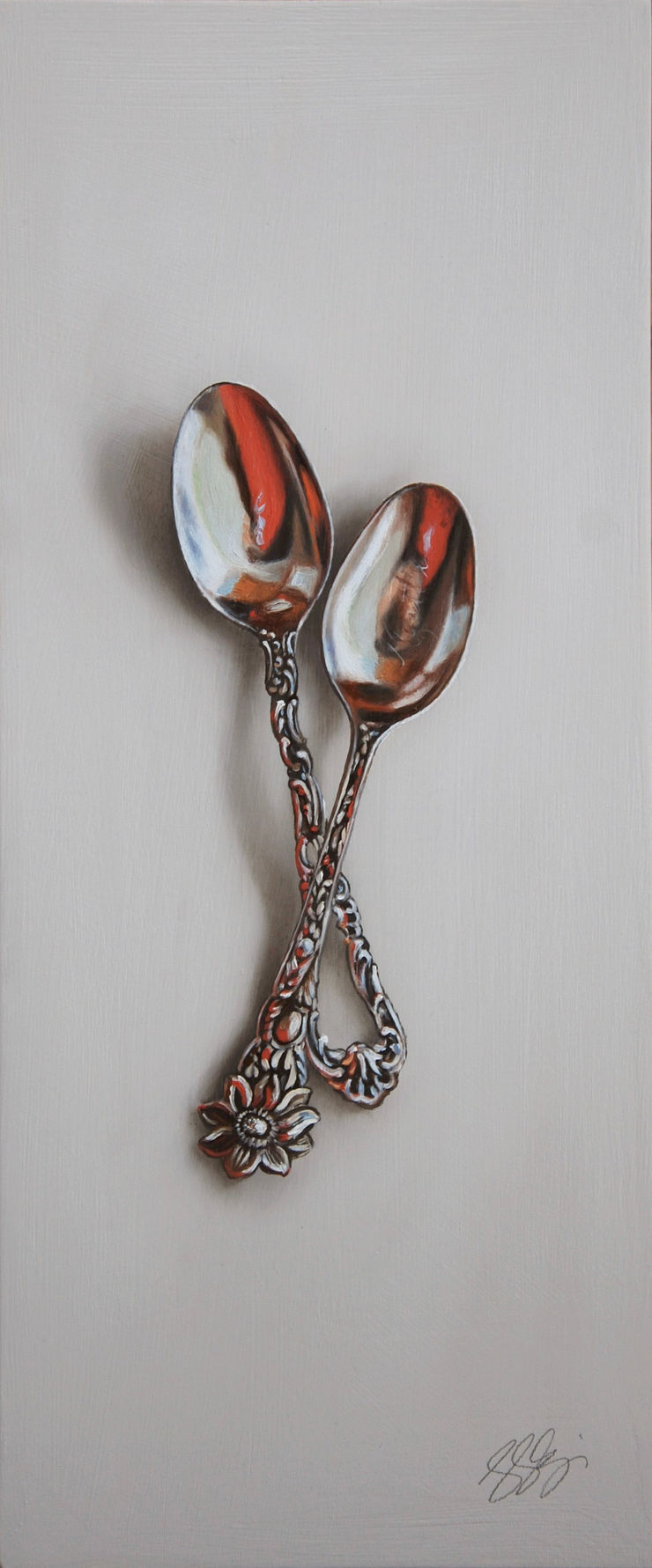 Leslie Lewis Sigler, Silver Pair #35, The Sage and The Crone, 2023