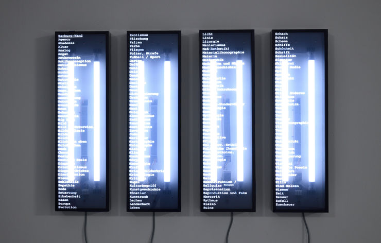 Mischa Kuball, Warburg Wand (Horst Bredekamp), 2024