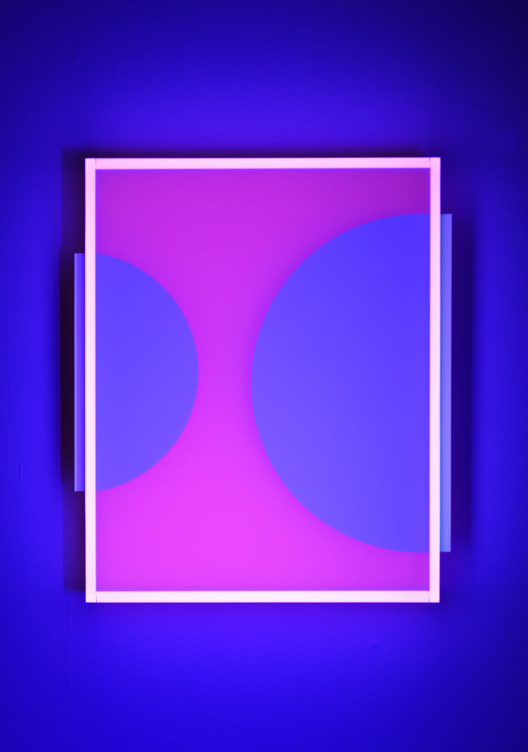 Regine Schumann, colormirror satin orange and glow after düsseldorf, 2021