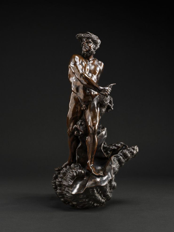 Gian Lorenzo Bernini, TRITON ON A SHELL (FONTANA DEL MORO), Second half 17th Century