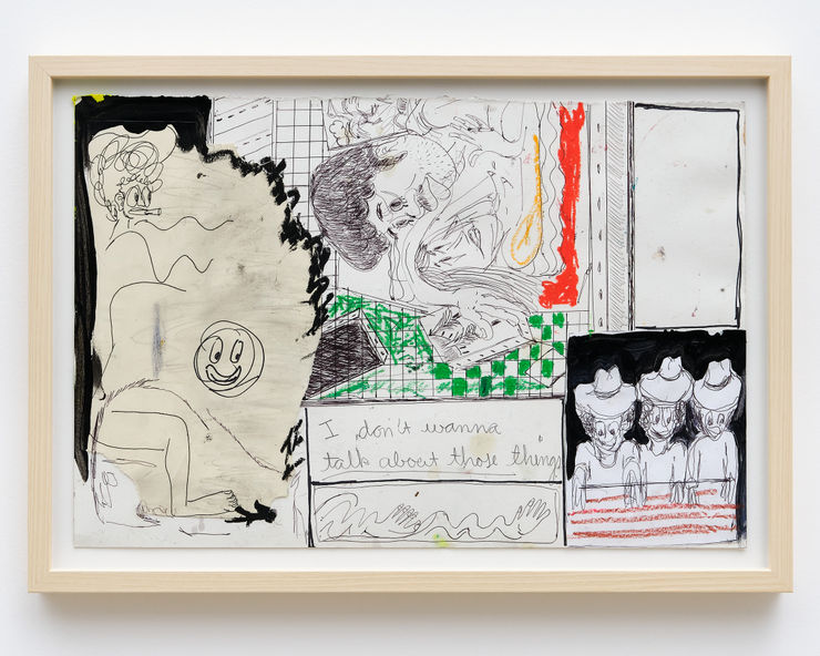 abstract painting with figures