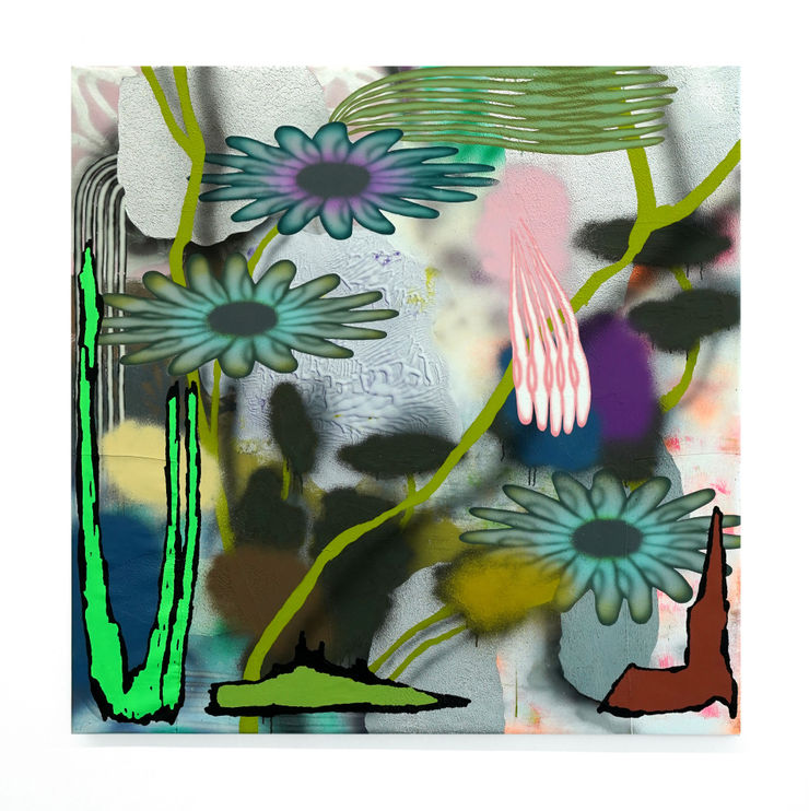 abstract painting of flowers