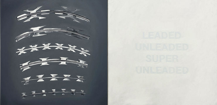 painting of different types of barbed wire