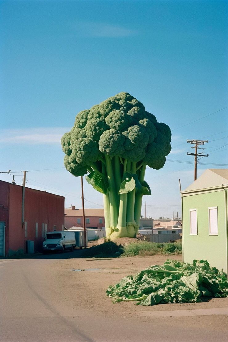 Bruce Eesly, Broccoli farm near Limburg, 1962, 2023