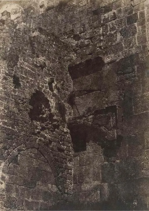 Auguste Salzmann, Jerusalem, Enceinte du Temple, Porte herodienne, 1854