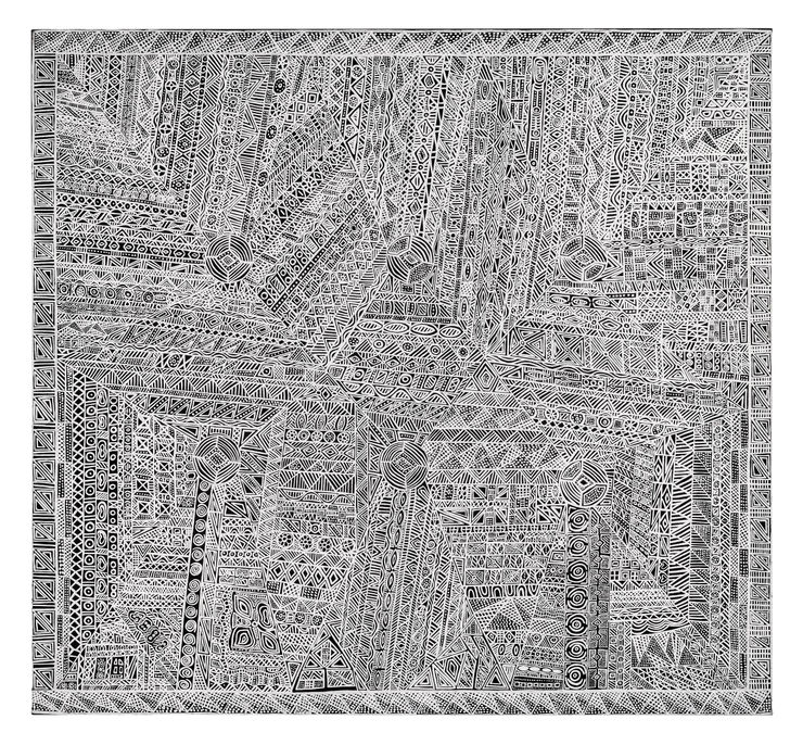 Simplicia Tipungwuti Mundungkala, 2022 Ochre on canvas 184cm x 200cm