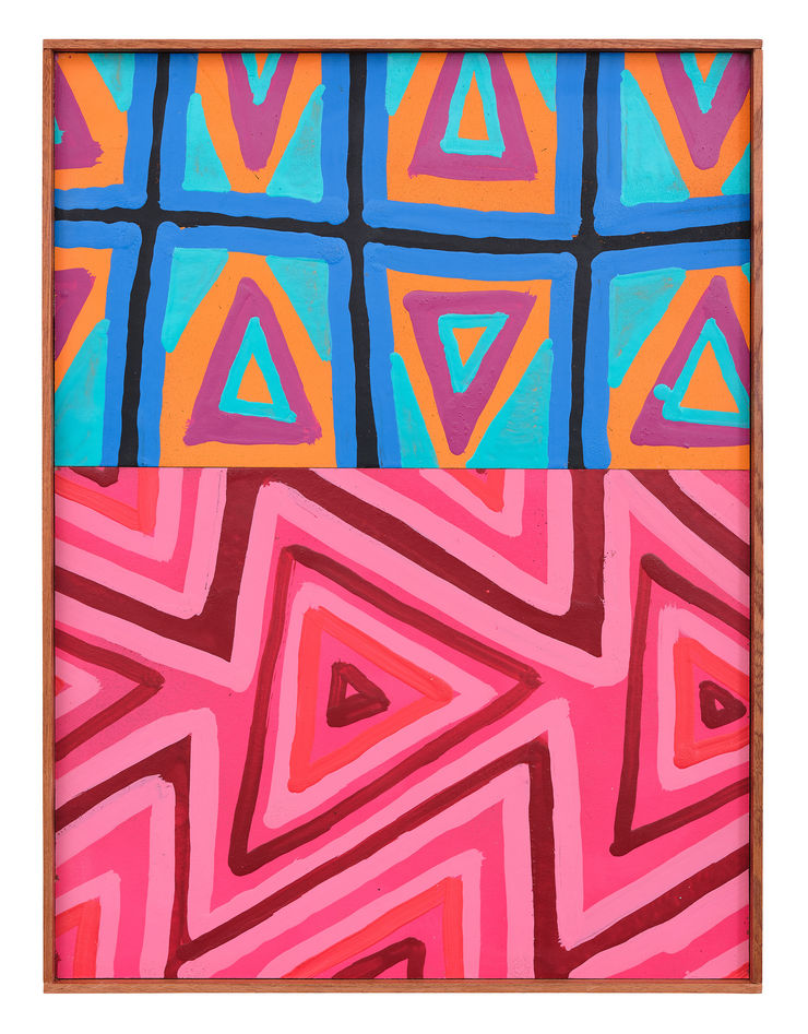 Dominic Beattie MWPS No. 6, 2023 Spray paint on wood 40cm x 30cm