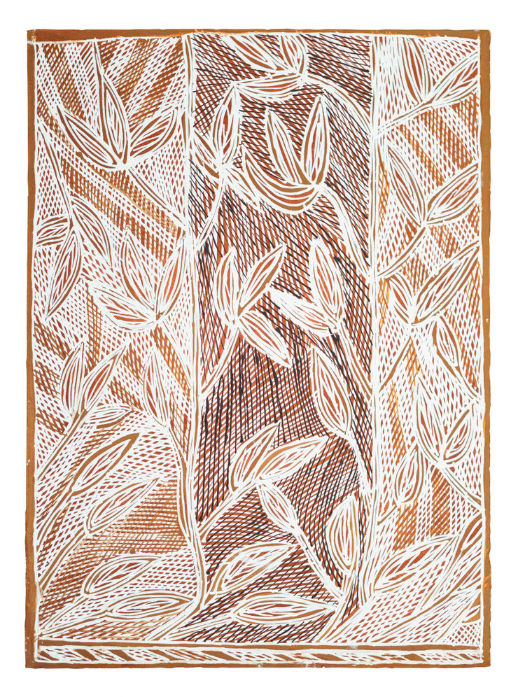 Mulkun Wirrpanda Nambarra I, 2017 Earth pigment on paper 76cm x 56cm