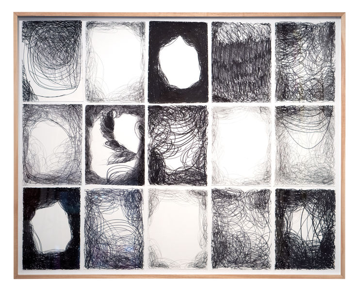 Mulkun Wirrpanda Untitled II (Final Work), 2021 A series of 15 works on paper 135cm x 112cm