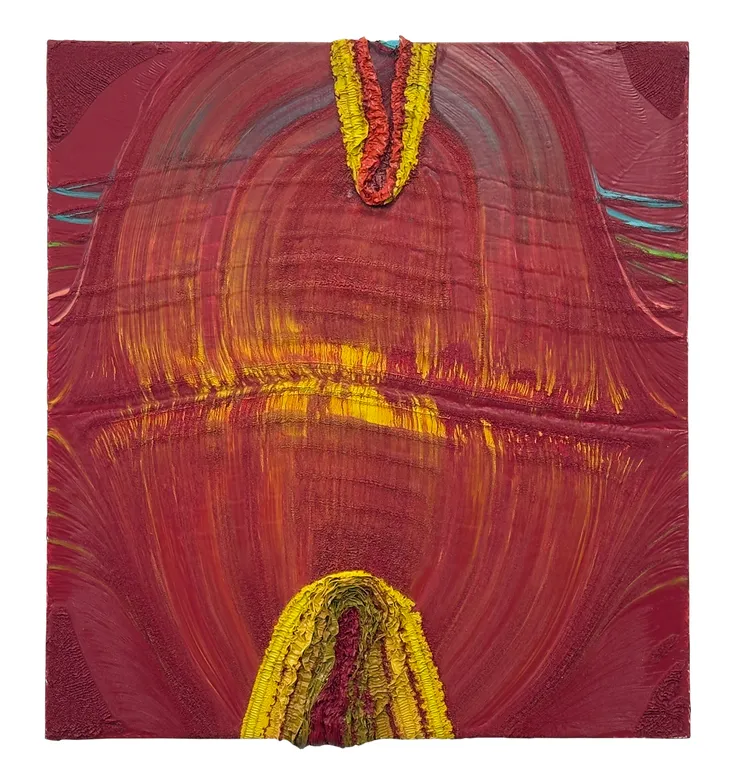 Alexis Harding Up & Down, 2026 Oil and gloss paint on canvas 66cm x 60cm