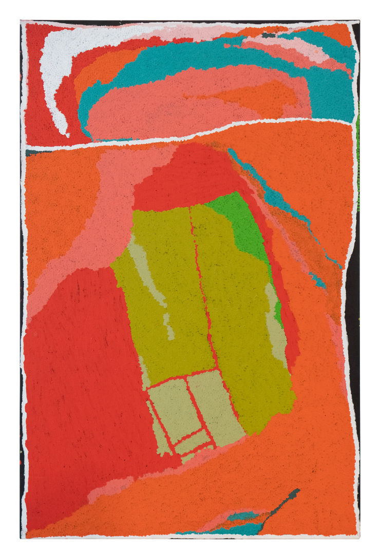 Alma Kalaju Webou Pinkalarta, 2006 Acrylic on linen 106cm x 166.5cm