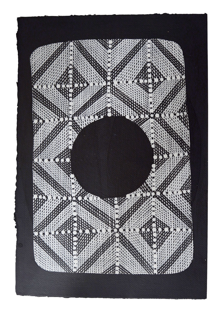 Carissa Gurwalwal Wak Wak (Crow), 2023 Acrylic on Arches Paper 56cm x 38cm