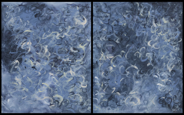 Karen Dover, Blue Jean Skies, Diptych