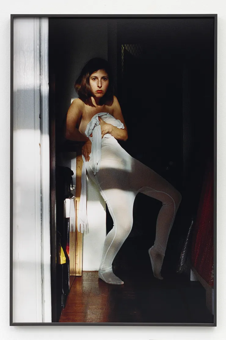 Talia Chetrit, Self-portrait (Mesh Layer), 2019