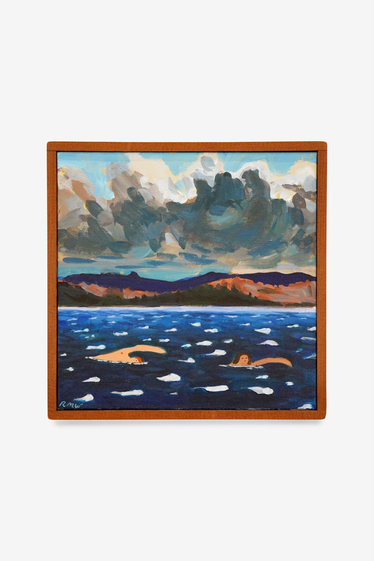 Rob Moss Wilson, Tomales Bay Swim with Heavy Cloudscape