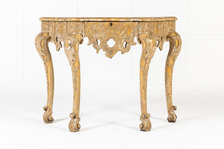 18th Century Italian Silver Gilt Console Table