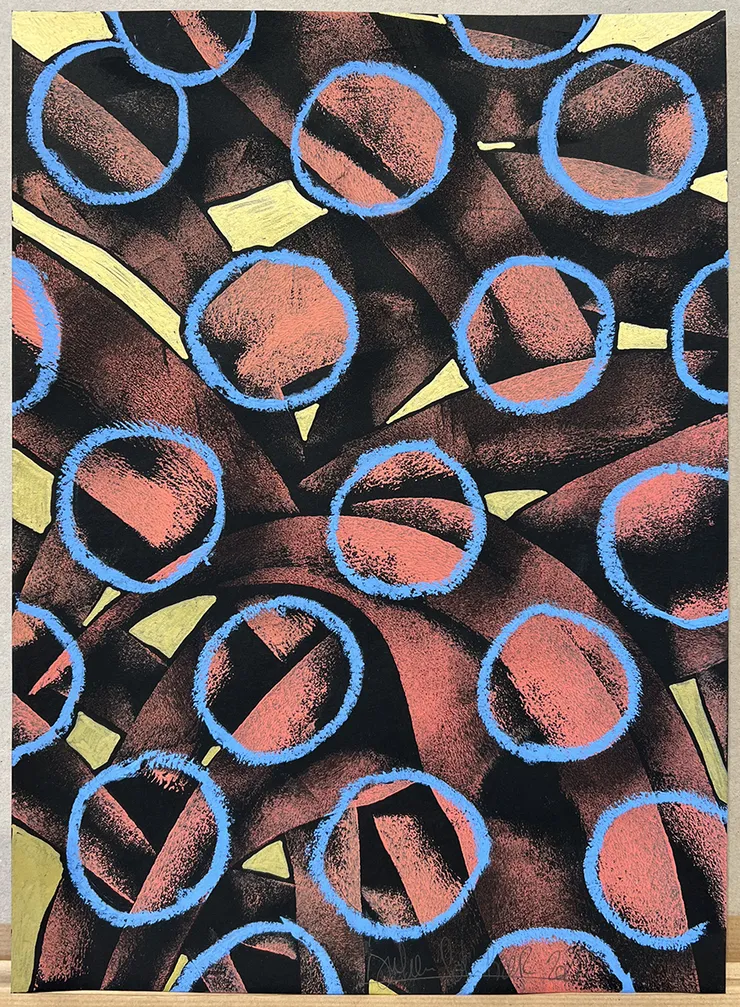 Julien Colombier, Grand Flow (Gold & Pink), 2025