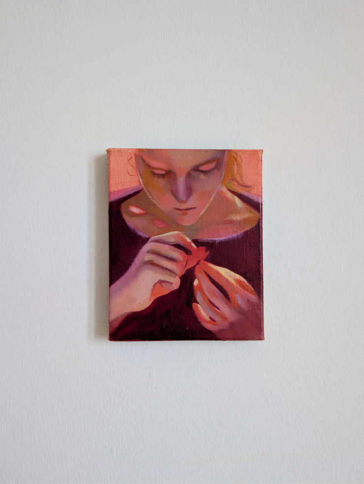 Magdalena Herzog Love me not, 2026 oil on canvas 22 x 18 cm 8 5/8 x 7 1/8 in