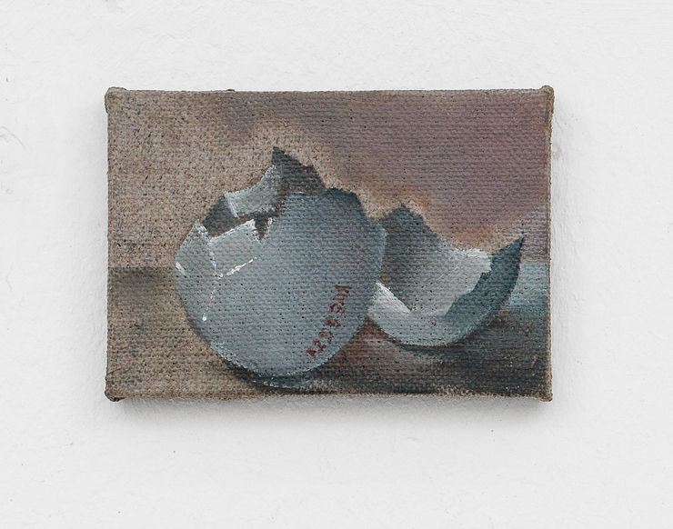 Julia Szczerbowska Something not happening, 2025 Oil on canvas 7 x 10 cm 2 3/4 x 4 in