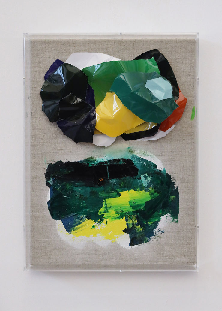 Kazuhito Tanaka Picture(s) #55, 2023 Acrylic and analog chromogenic print on canvas 34 x 25 x 6,8 cm 13 3/8 x 9 7/8 x 2 3/8 in