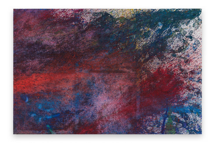 Hermann Nitsch Schüttbild, 2021 Acryli auf Jute 200 x 300 cm 78 3/4 x 118 1/8 in