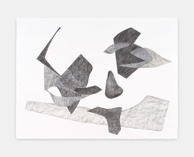 Frauke Dannert Fragile Twin, 2025 graphite, papercollage 56 x 76 cm 22 x 29 7/8 in