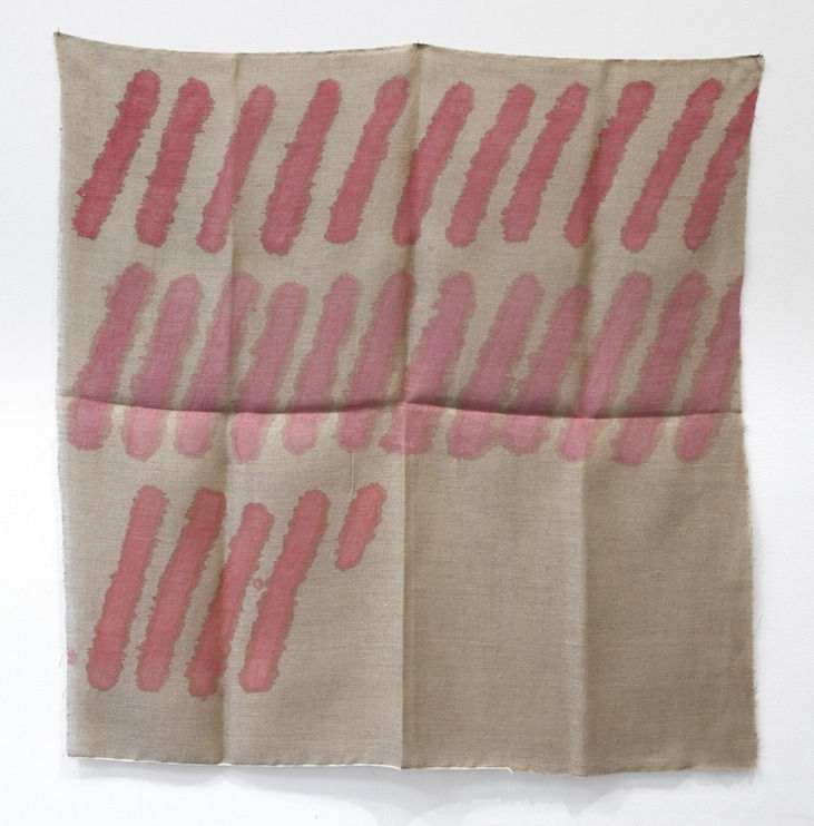 Giorgio Griffa, Linee oblique, 1973