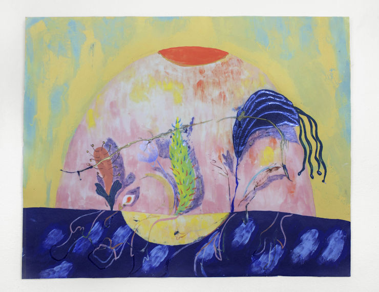 Andrea Clark Flower Shadow, 2018 porcelain painting 14 x 11 ⅜ inches