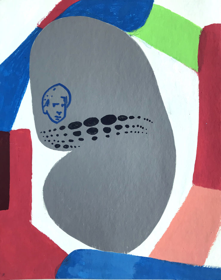 David Humphrey Framed, 2021 acrylic on cardboard 11 x 14 inches