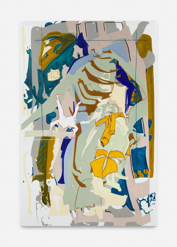 Lisa Jo Shadowbanned , 2020 oil on linen 100 x 150 x 2 cm 39 3/8 x 59 1/8 x 3/4 in