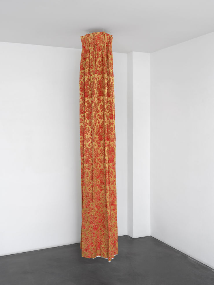 Mitchell Anderson the charge of a star!, 2011 Elvis Presley's drapes 1967 - 1974 213.4 x 30 cm 84 1/8 x 11 3/4 in