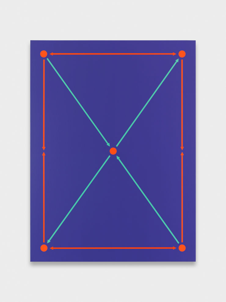 Nick Oberthaler Untitled (Flipper), 2018 Acrylic on canvas 160 x 120 cm 63 x 47 1/4 in