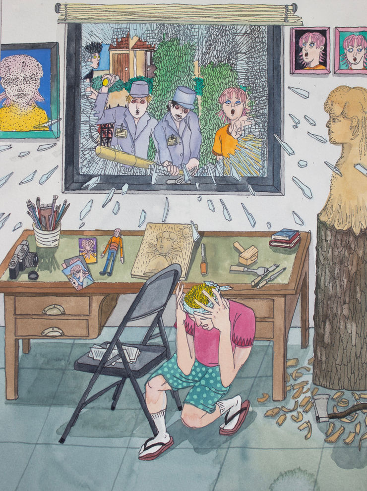 Ding Shilun D85 (The misinterpreted), 2023 Watercolor on paper 31 x 23 cm 12 1/4 x 9 in