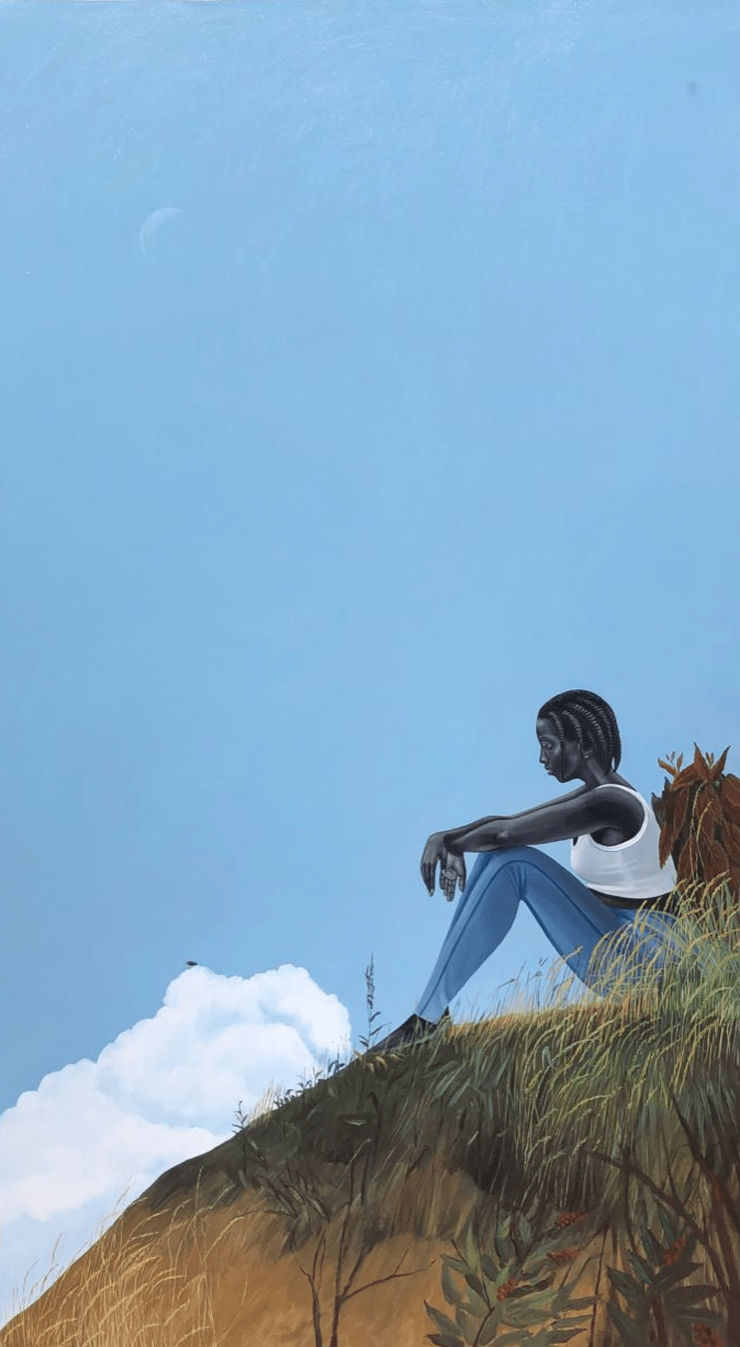 Ian Mwesiga, Lady overlooking the cloud, 2022